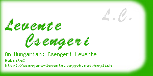 levente csengeri business card